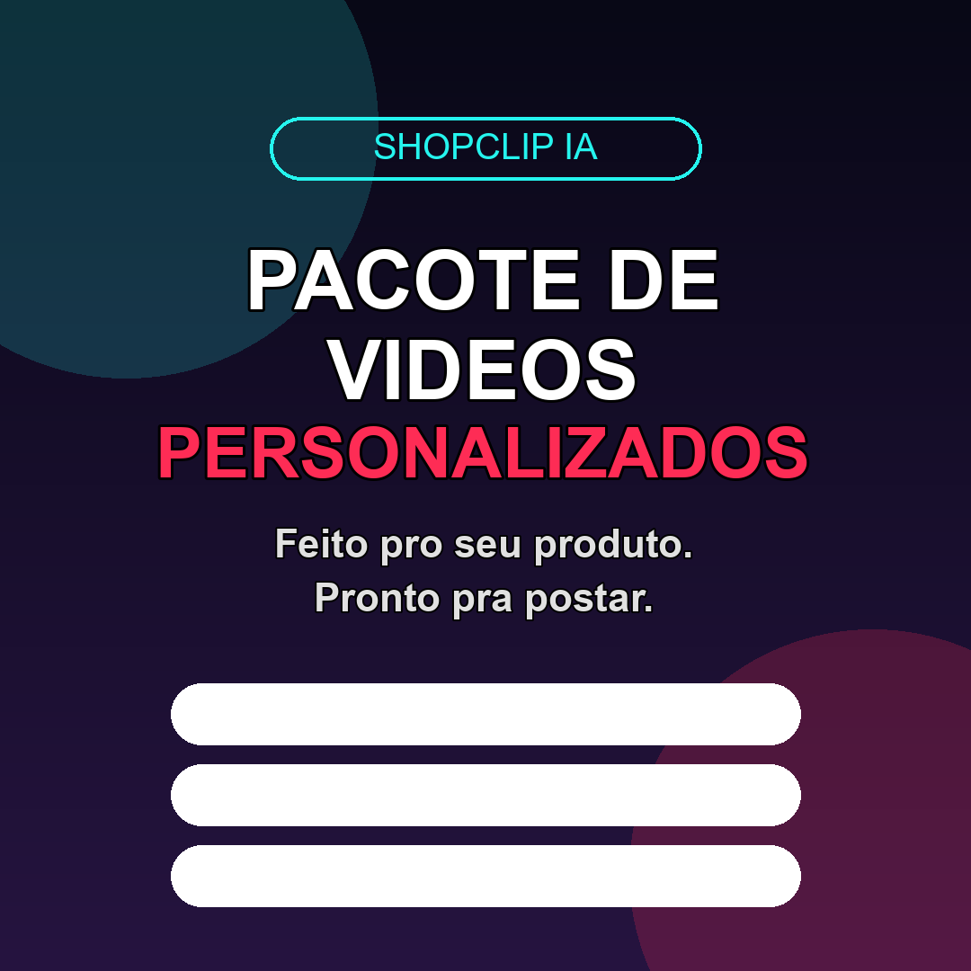 Pacote de vídeos personalizados